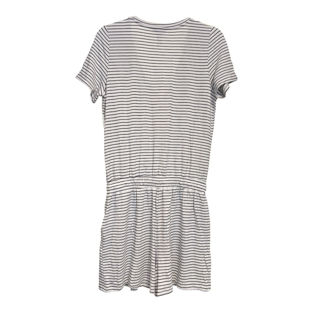 Daily Ritual NWOT Coastal Nautical Stripe Romper Viscose Small Lounge Resortwear - Picture 7 of 9